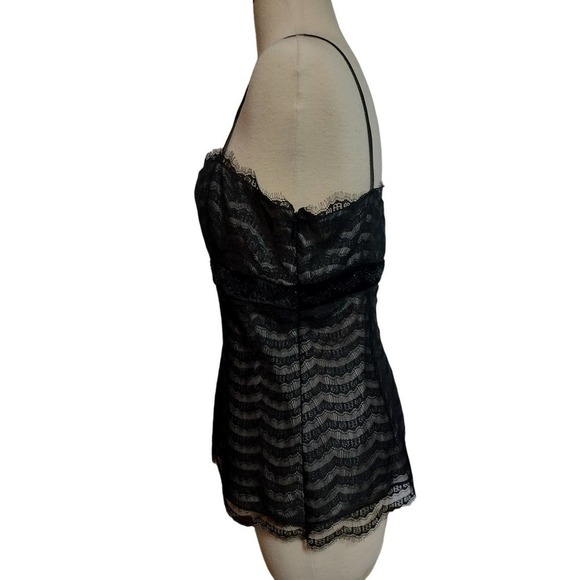 Ann Taylor black lace camisole size 8 - Picture 2 of 8